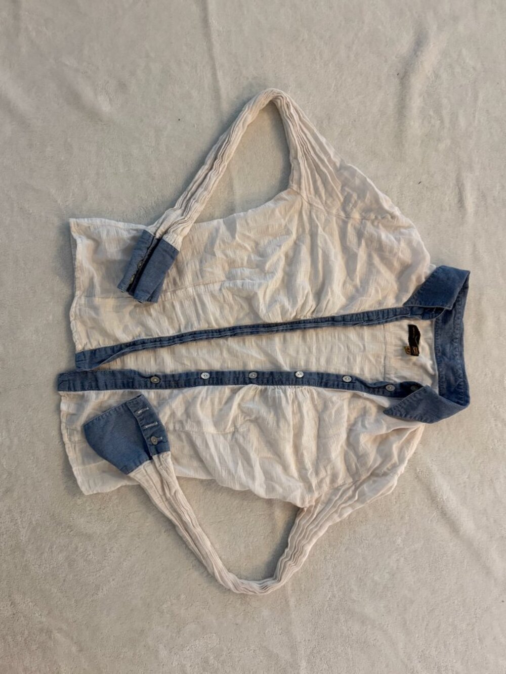 Denim Tailored Button Up